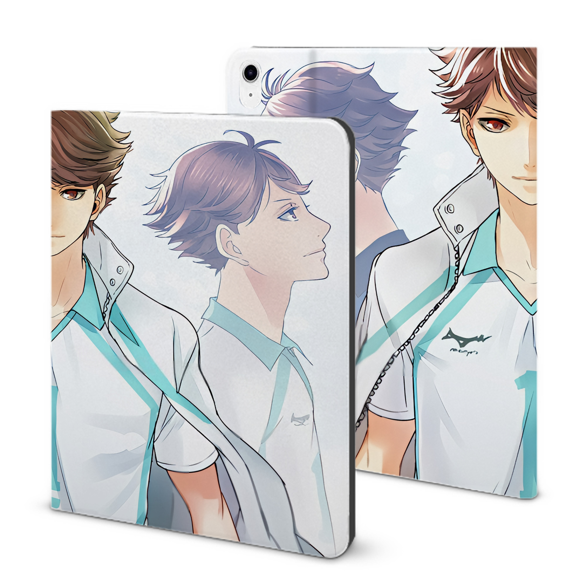 （画像用） ハイキュー!! Haikyu!! IPad ケース ブック型 PUレザー TPU 耐衝撃 軽量 薄型 ペン収納なし 全面保護 IPad 各モデル対応